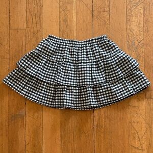 wild fable Black & White Gingham Tiered Mini Skirt